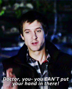 doctorwhodowninwhoville:  #Rory having to tell his son in law