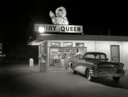 wehadfacesthen:Dairy Queen, 1950s