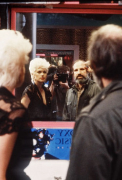 Melanie Griffith & Brian De Palma on the set of Body Double