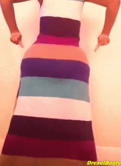 kingz-king:  drexelbooty:  Sultry Simone (Multi-Colored Dress)