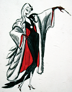 krungy:  101 Dalmatians (1961) - Early Cruella de Vil concept