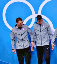 heavens2betsy:  Michael Phelps having fun during the Olympic