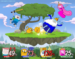 insanelygaming:  SMASH BROS- Adventure Time Edition! Created by charliebink