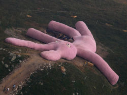 kroli:  Giant pink bunny in Italy. Click HERE to see the bunny