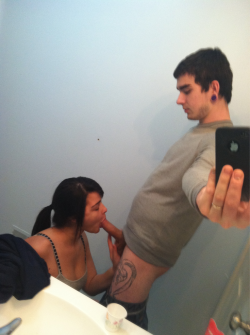 straight-couples-in-the-mirror:  guy with phone getting cock