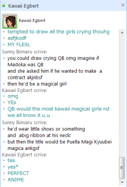 me and Jeanie are having quality convos about Madoka (◡ ‿