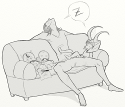 kinnme:  Little thing of Loki babysitting baby Peter