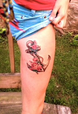fuckyeahtattoos:  RI Anchor - Powerline tattoo by Jessica