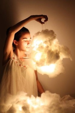 lolololori:  Cloud Lights - First, you need some cotton batting,