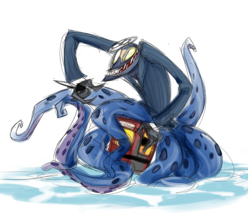 catbountry:  thisismouseface:  raideo:  wudgiefudgie:  Someone requested that octopus spy thingy How did that even start anyways.  oomgGTHISIS GREAT  best tentaspy I’ve ever seen I am not being sarcastic  Wudgie, it started with a crossover with The