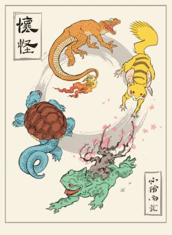 powerdrain:  Ukiyo-e Heroes: PokÃ©mon by Jed Henry Tumblr / Blogspot / Facebook 