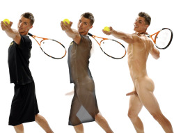 Tennis, anyone? speci-men:  Speciman 10a85: Clothed, See-through,