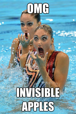 OMG! Invisible apples