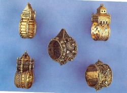 Antique Jewish wedding rings.  omg what there are buildings