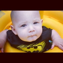 My little Batman❤ #baby #batman  (Taken with Instagram)