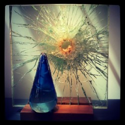 Trying to appreciate art at the Corning Museum of Glass. (Taken