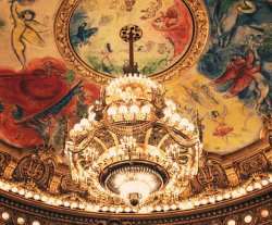 thestandrewknot:  Chandelier at the auditorium of the Opéra