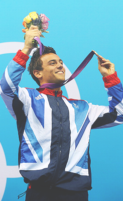 Bronze medallist Tom Daley of Great Britain .    