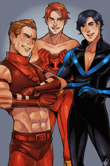 yesyaoiyeah:  Flash, Red Arrow & Nightwing from Justice League 