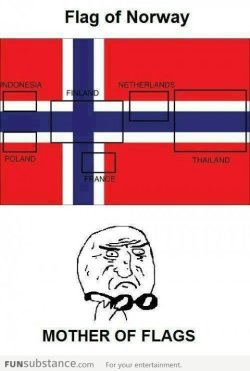 funsubstancecom:  Flag of Norway Mother Of Flags!Best blog for