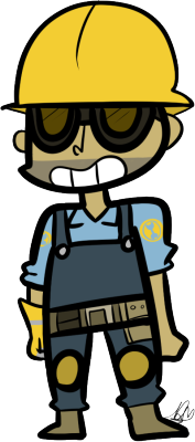 fuckyeahtf2:  Engie! by DuckyDeathly