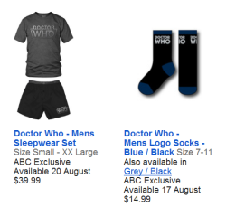 looking-on-the-brighter-side:  You can buy Doctor Who socks from