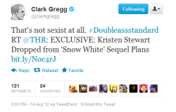 soldatdhiver:  [Tweet via @ClarkGregg: That’s not sexist at