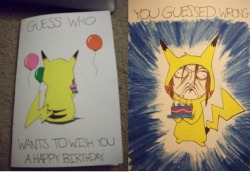 ambiguousintentions:  A birthday card I made for my cousin. I