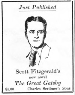 theparisreview:  An original ad for The Great Gatsby, found