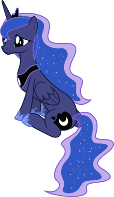 theponyartcollection:  Princess Luna Sitting Down (And Looking