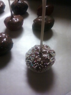 Crappy phone pictures but these are my fudgy cake pops. They