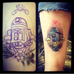 fuckyeahtattoos:  R2.D2; So happy with it. Done by Dean Hughes