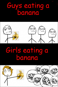 megustacomic:  Me Gusta Face - Eating Bananas