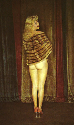 Tina Christine flashes her bum.. An outtake from her photoshoot for the ‘Burlesque Historical Company’ postcard series..