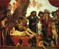 androphilia:  Homeric Laughter, First Version By Lovis Corinth,
