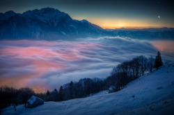 n-a-s-a:  Moon and Venus Over Switzerland  Credit & Copyright: