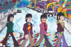 fuckyeahpsychedelics:  “Psychedelic Abbey Road” by Nazgul666