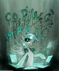 Coding is Magic Commission for http://magic3w.deviantart.com/