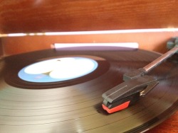 my record player<3 playing the beatles :*