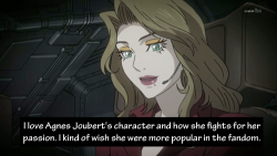 tigerandbunnyconfessions:  I love Agnes Joubert’s character
