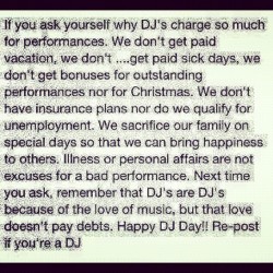 Respect the craft and pay up Sucka! #dj #instaphoto #music #love