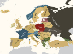  Europe’s Most Popular Given Male & Female Names 