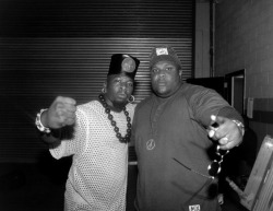 Brother J & Chubb Rock, chillin backstage in Chicago (1992)