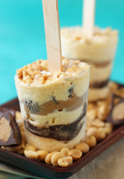 gastrogirl:  layered peanut butter brittle ice cream pops. 