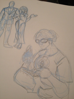 tardiscrash:  Quick concept sketching for Toni comic. Script