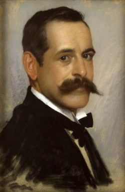 1880-1910:  George Percy Jacomb-Hood (British, 1857-1929), Self-portrait. Pastel