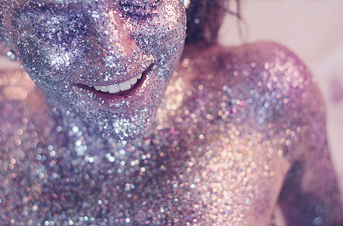    “I think I might have a thing for glitter. Glitter on it’s own, or on clothes and shoes doesn’t do anything…, but if I see lips covered in glitter, or body covered in glitter, I get really turned on. Is that weird?” 