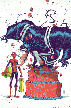 geekmythology:  Spider Man and Venom birthday by *skottieyoung 