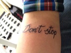 fuckyeahtattoos:  My first professionally-done ink! “Don’t