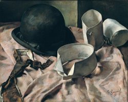 moika-palace:  Still Life with Hat and Collar by Albert Henrich,